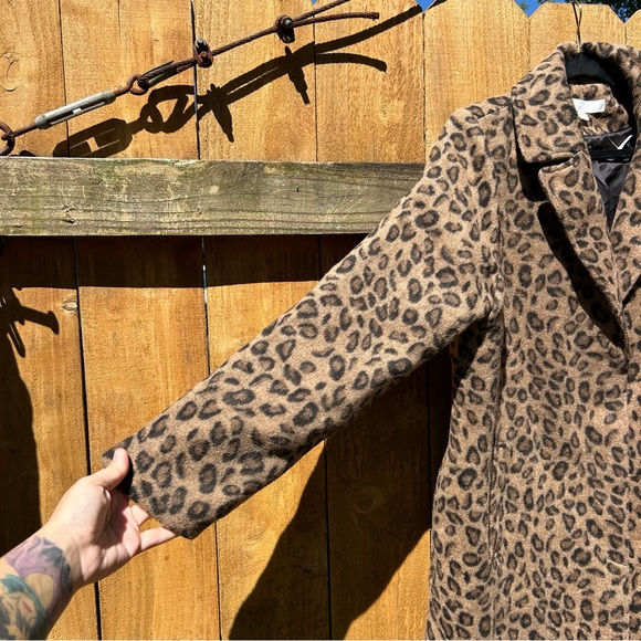 Adyson Parker Women's Cheetah Button Coat size large fall winter animal print - Picture 6 of 11